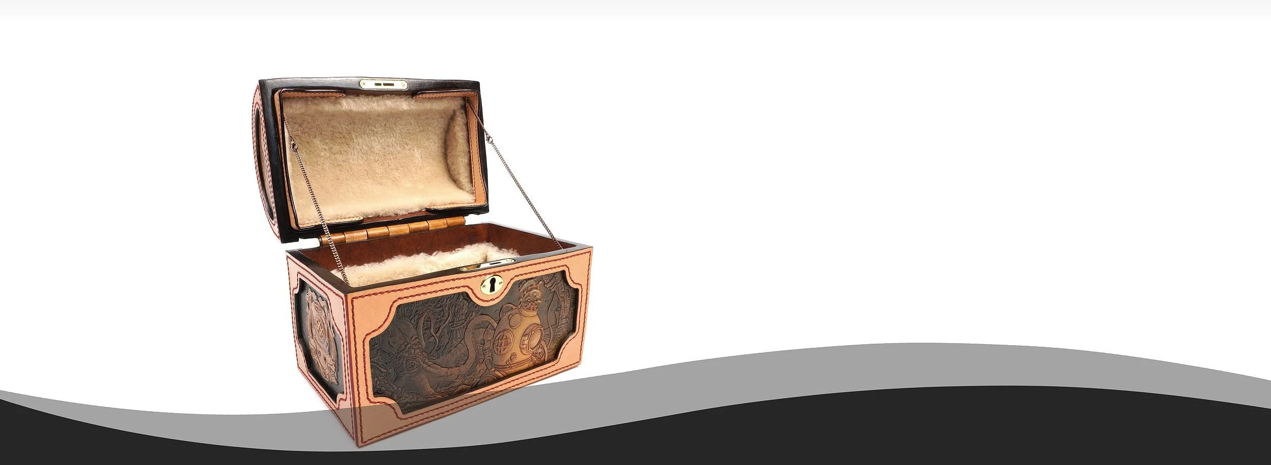 Leather treasure chest — Tony Allen Bernier